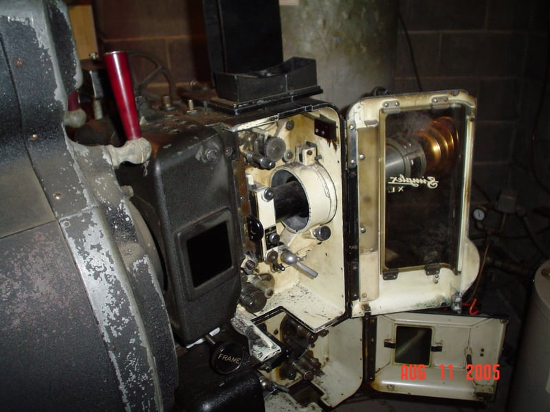 a look inside one of the Simplex projectors in the screen 2 projection booth