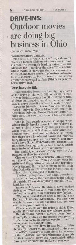 article written August 24, 2004 by Robert K. elder Photo By Ron Schwane. From The Chicago tribune