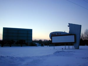 marquee, screen tower, and entrance