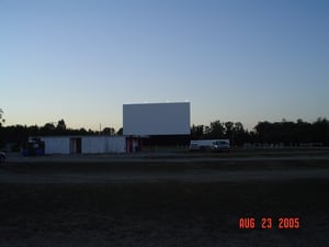concession/projection building and screen