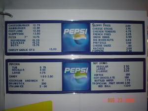concession menu