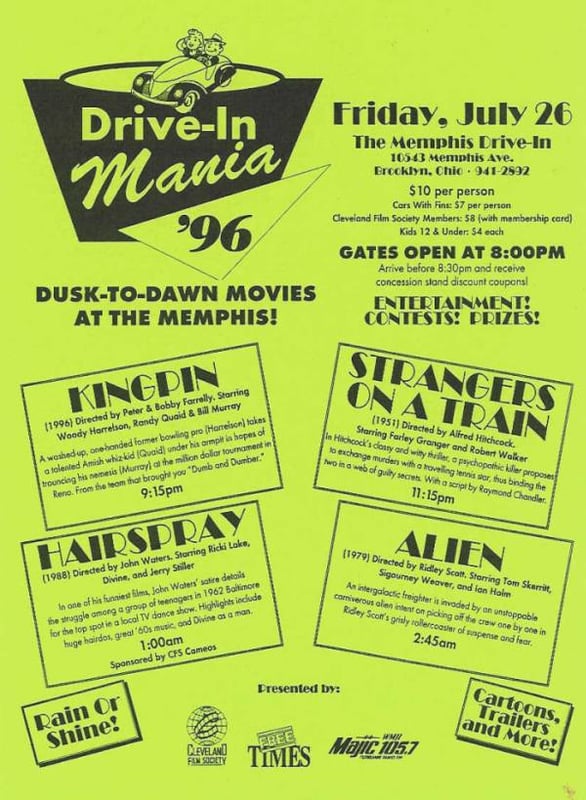 Memphis Drive-In Mania '96 flier