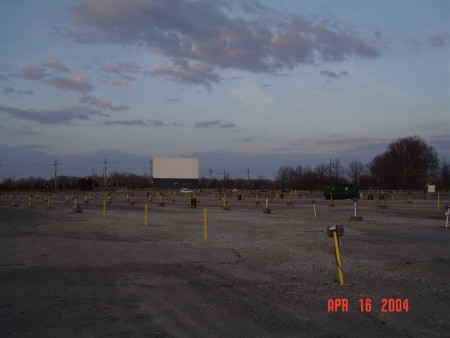 Looking out towards screen 3 from the screen 1 lot.