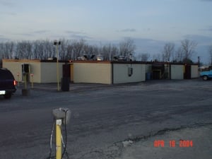 another view of the concession building from the back