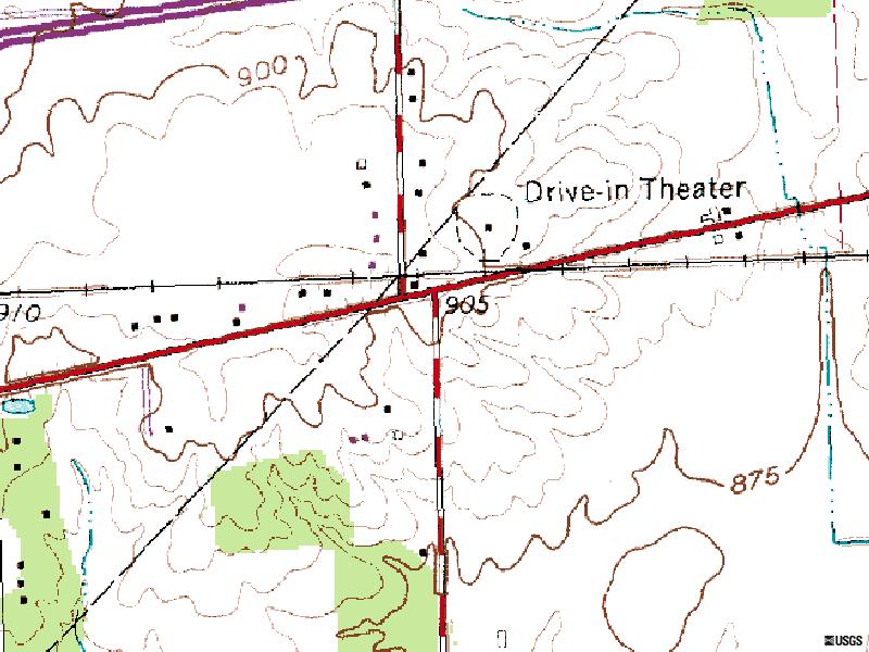 TerraServer map of site at intersection of Plank Pike old US-33 and Glynwood-Knoxville Rd