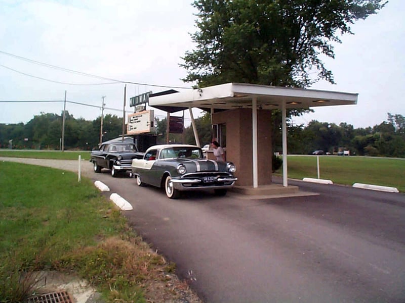 Midway Drive In before it was damaged by a storm