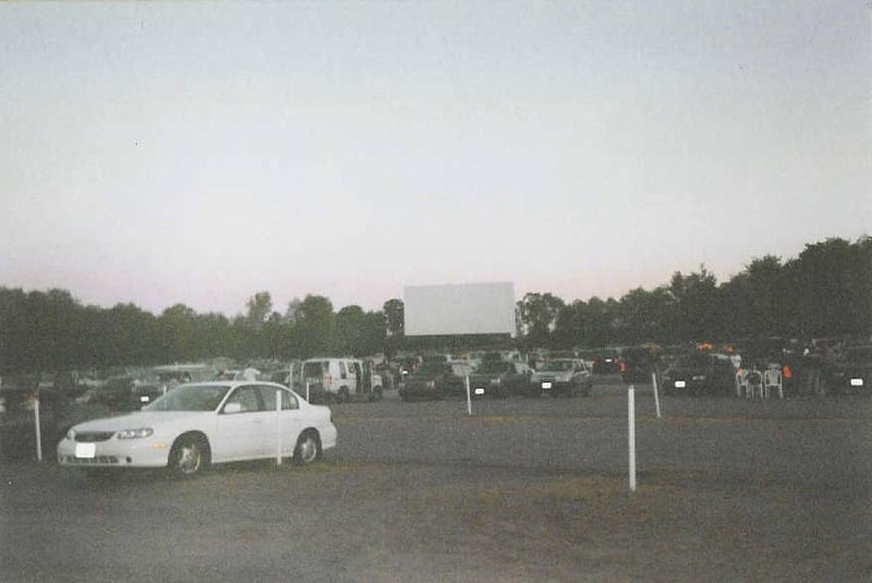 Looking out towards screen 2 from the screen 1 lot.