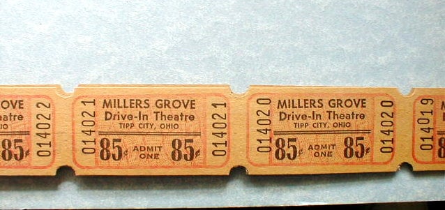 Photo of tickets from Ebay on 11-4-2002