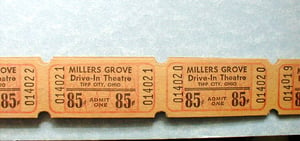 Photo of tickets from Ebay on 11-4-2002