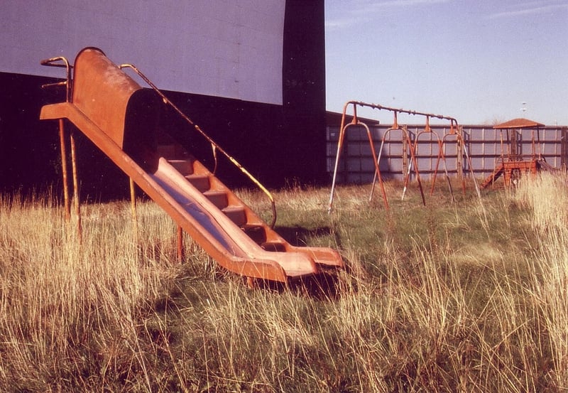 Slide and frame for swings on playground