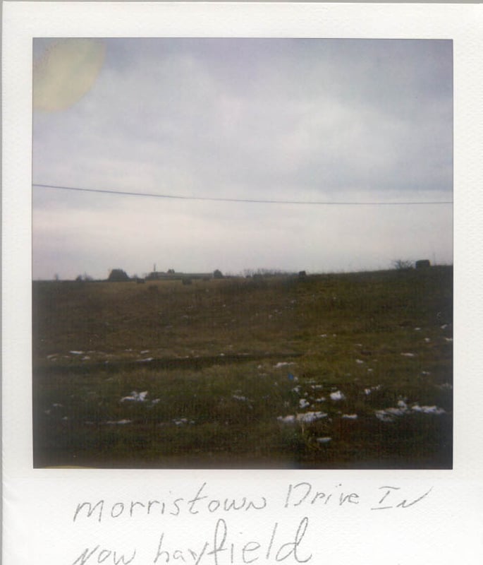 field where the drive-in used to be; now a hay field