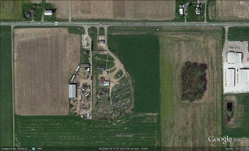 Google Earth image of former site