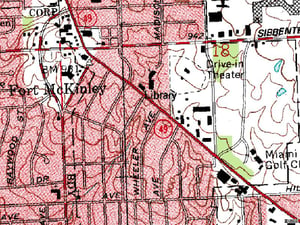 TerraServer map of former site