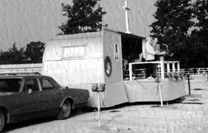 Church services at Sandusky Drive-In. 1950's