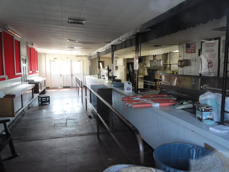 Inside the concession stand-looks ready to re-open anytime