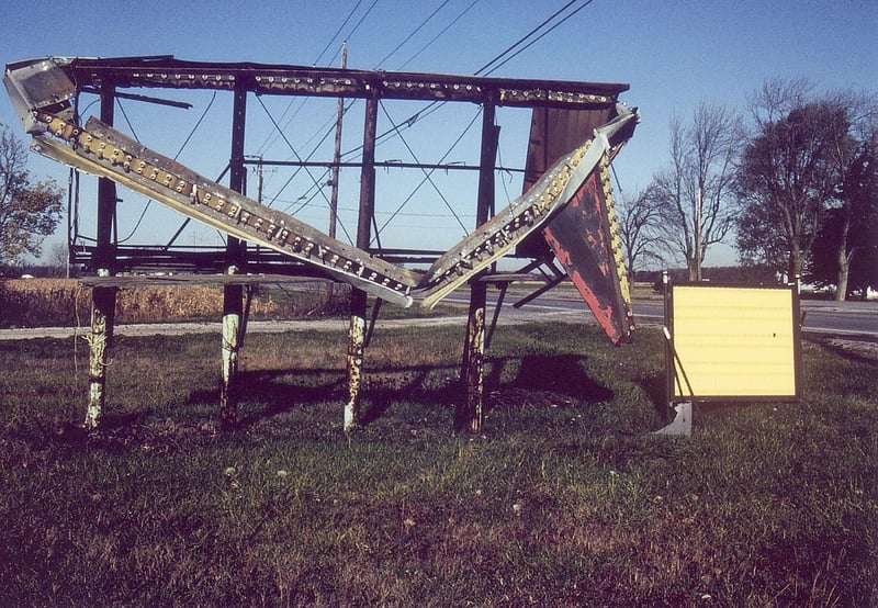 Partially collapsed marquee