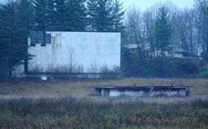 This photo was taken from a new road which now goes along the south side of the drive-in lot.