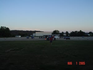 a view of the lot from the screen
