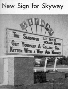 A new sign for the Skyway.