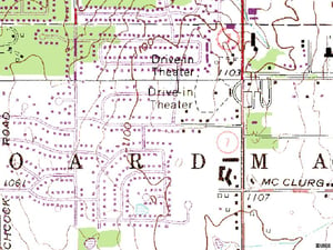 TerraServer map of site S on OH-7 Market St