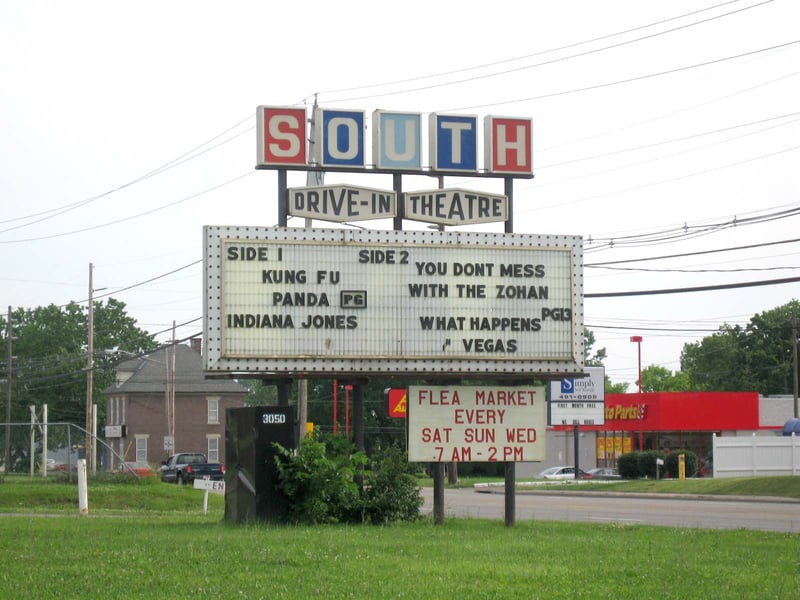 DAYTIME SHOT OF THEATER MARQUEE