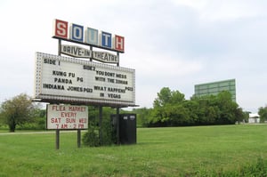 MARQUEE AND BACK OF SCREEN 1