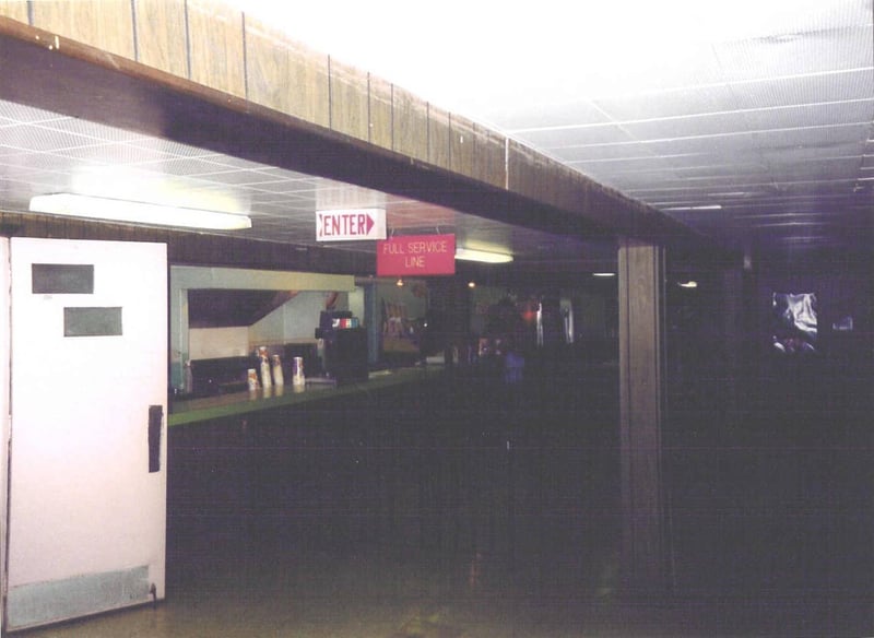 This is the concession stand. Boy, was it dark in there. This is as light as I could get it.