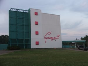 Newly painted Springmill Drive-In in Mansfield Ohio.