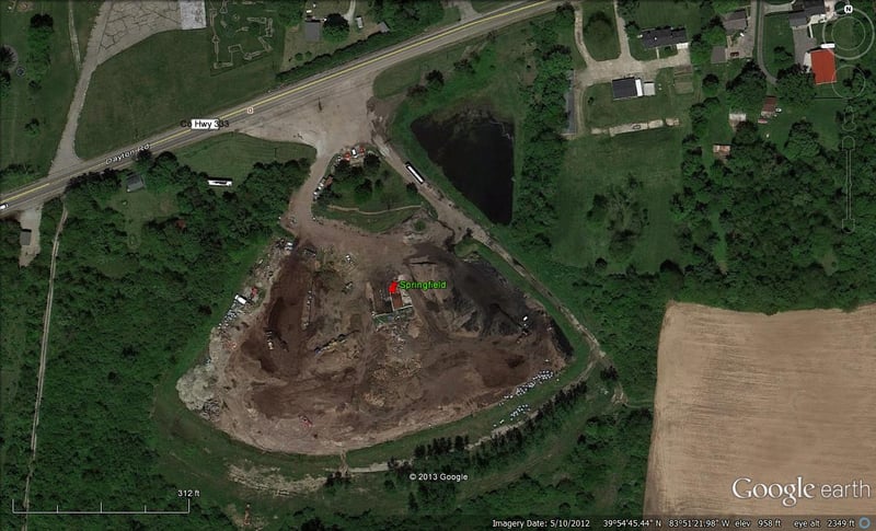 Google Earth image of former site