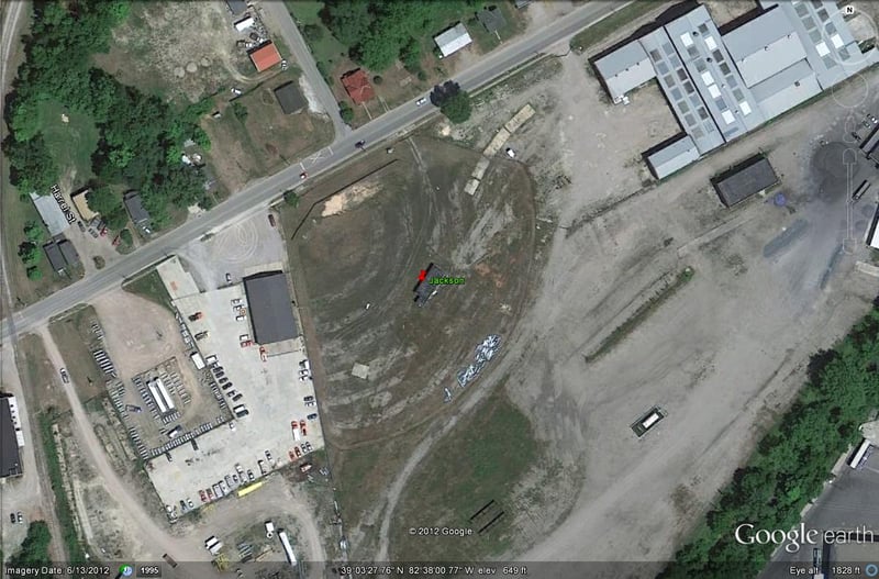 Google Earth image of former site