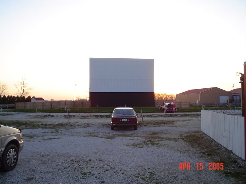 my '89 Eagle Premier parked in front of the screen