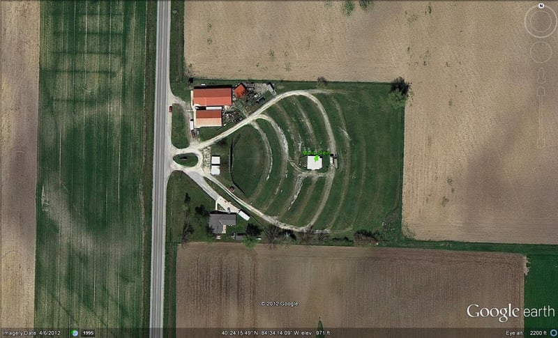 Google Earth image of site located between Maria Stein and St. Henry on US-127