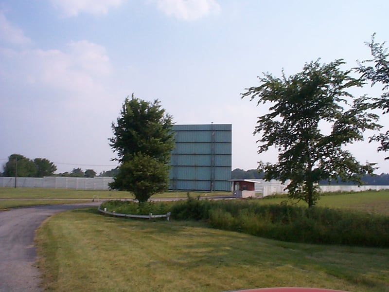 view from the road of the ticket booth