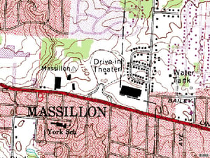 TerraServer map of former site