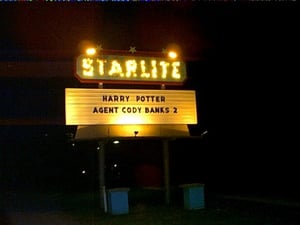 Starlite Marquee Sign at night