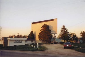 entrance, screen tower, marquee, and drive-in house