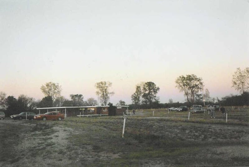 A view of the lot, taken near the entrance.