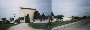 Composite of two pics of the Tiffin drive-in