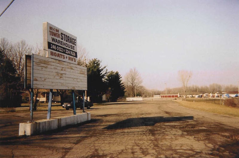 marquee and entrance driveway. The box office was originally where the fence is now.