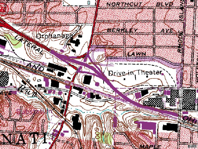 TerraServer map of former site