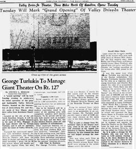 Valley Grand Opening newspaper article June 20, 1955. Part 1.