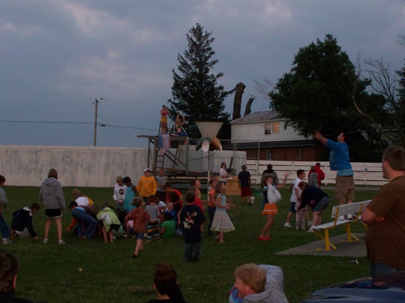 Candy Explosion - candy thrown out for kids on July 4th