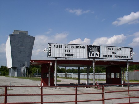 Entrance, Marquee, Ticket Booth & Screen Tower in Background.