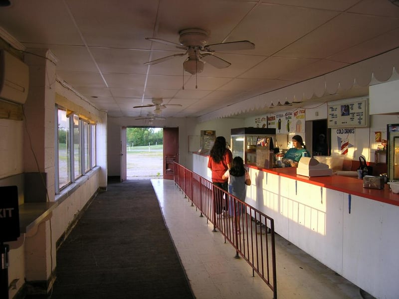 Interior of one of the two conncession stands (the East Side one)