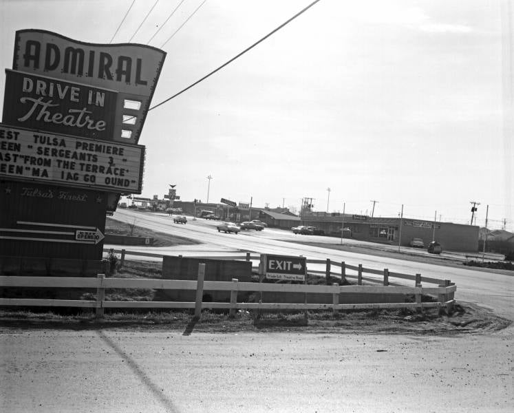 Admiral Drive-in Marquee that sat at the original entrance on Admiral Blvd.
