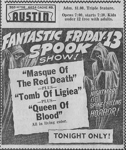 1970 ad of the Austin Drive-In at Lawton. Opened 1946 and closed in 1971 on current site of Eddie Cordes Dodge near the Cache RoadU.S. Highway 62 split. Was replaced by the 82nd Drive-In theatre located two miles west at the intersection of NW 82nd and Hi