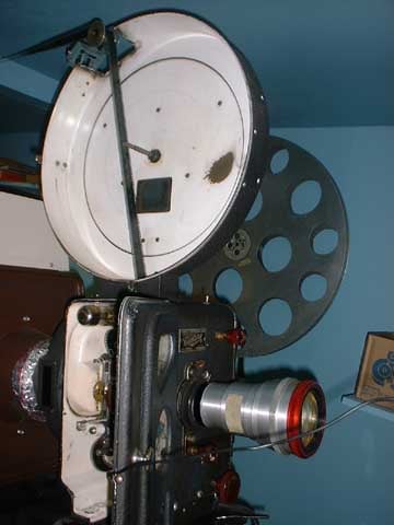 The projector showing The Core