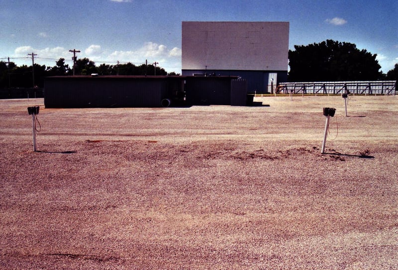 View from the back of the gravel lot