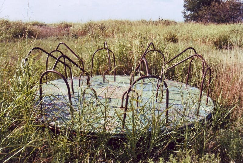 The old carousel hasn't been used by children for a very long time