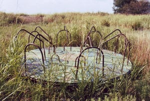 The old carousel hasn't been used by children for a very long time